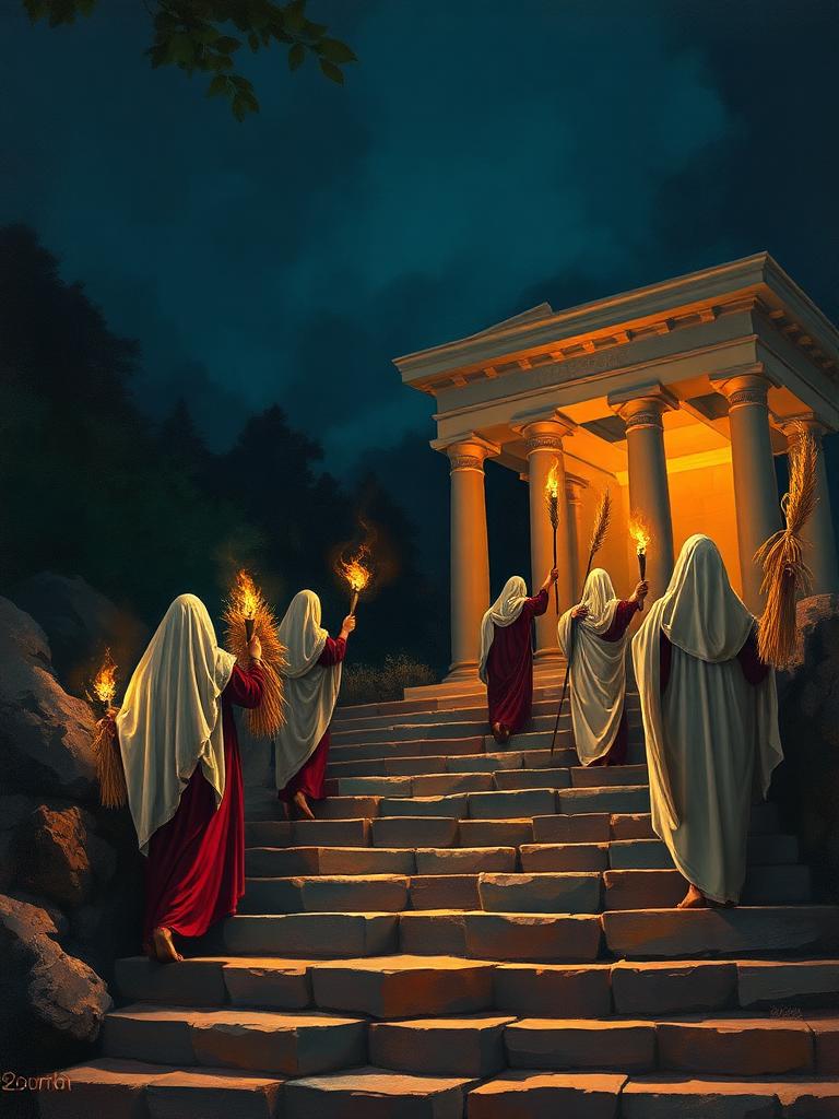 Illustration evoking Eleusinian Mysteries