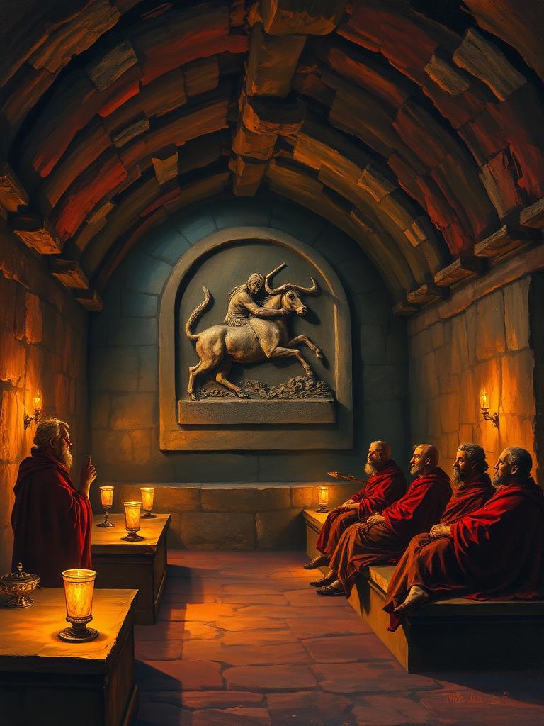 Illustration evoking Mithraism