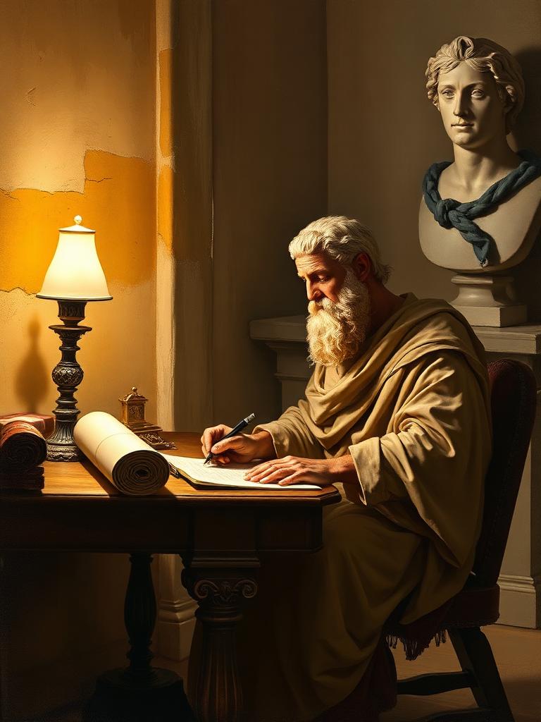 Illustration evoking Roman Stoicism